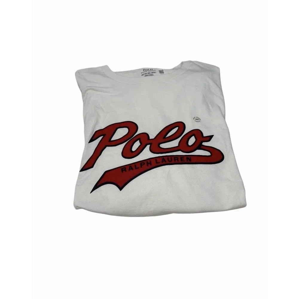 Polo Ralph Lauren White Script Graphic Short Sleeve T-Shirt Men's 4XLT NWT